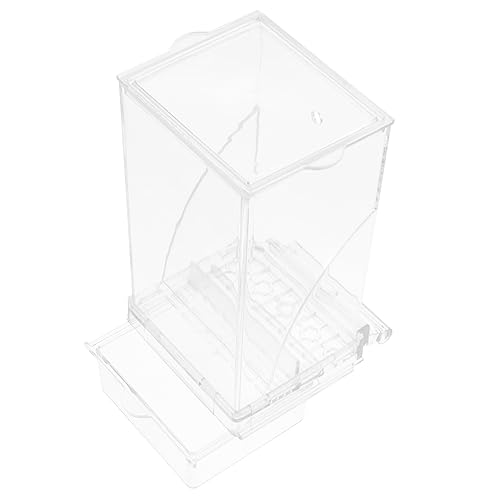 TOYANDONA Automatischer Vogelfutterspender für Innenvögel Transparenter Futterautomat mit Abnehmbaren Deckel Einfache Langlebiges Material für Wellensittiche TOYANDONA Automatischer Vogelfutterspender für Innenvögel Transparenter Futterautomat mit Abnehmbaren Deckel Einfache Langlebiges Material für Wellensittiche von TOYANDONA