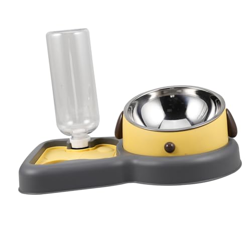 TOYANDONA Automatischer Wasserspender und Futterautomat für Katzen und Hunde Abnehmbar Transparenter Trinkbrunnen mit Schutzfunktion gegen Verschütten Design für Zuhause und Tierbedarf von TOYANDONA