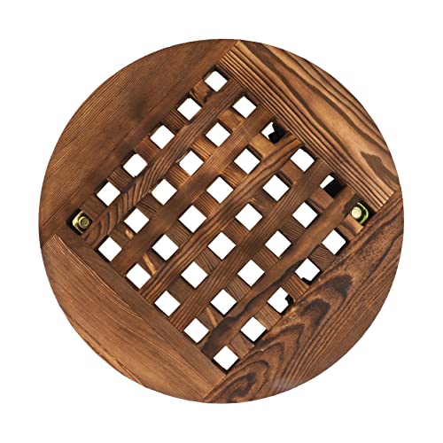 TOYANDONA Basis Für Blumentöpfe Blumentopf Steht Im Freien Drinnen Tablett Kindergarten Mehrere Groß Einzelpflanzenständer Indoor Runden Pflanzenständer Für Tisch Anlage Hölzern Brown von TOYANDONA