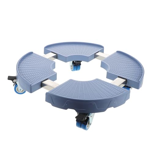 TOYANDONA Basis Für Blumentöpfe Runde Pflanzenständer Pflanzenmaver Tablett Auf Rädern Pflanzenständer Im Freien Außenpflanzenständer Pflanzen Stehen Auf Rädern Rostfreier Stahl Blue von TOYANDONA