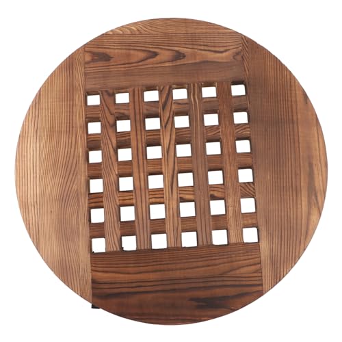 TOYANDONA Basis für Blumentöpfe Plant Shelf pflanzengestell pflanzrahmen planzständer Pflanzenuntertasse groß drinnen schubkarre Rad-Blumentopf-Tablett Bewegliche Pflanztöpfe hölzern Brown von TOYANDONA