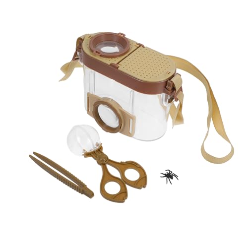 TOYANDONA Beobachtungsbox Für Insekten Glas Insektenbeobachtungsset Für Sicht Insektenfangset Mit Werkzeugen Mädchen Kit Zur Insektenerkundung Für Bausatz Lupe Light Brown Abs von TOYANDONA