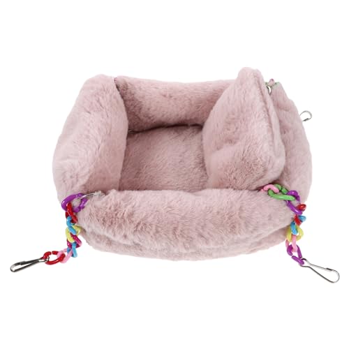 TOYANDONA Bequeme Hängematte für Kleintiere Kreatives Hamsterbett aus Baumwolle für Meerschweinchen und Chinchillas Einfach zu Befestigen Warm und Sicher für Entspannte von TOYANDONA