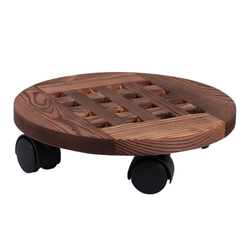 TOYANDONA Beweglicher Pflanzenroller mit Rundbasis Drehbar für Garten und Balkon für Plastiktöpfe Sicher und Langlebig von TOYANDONA