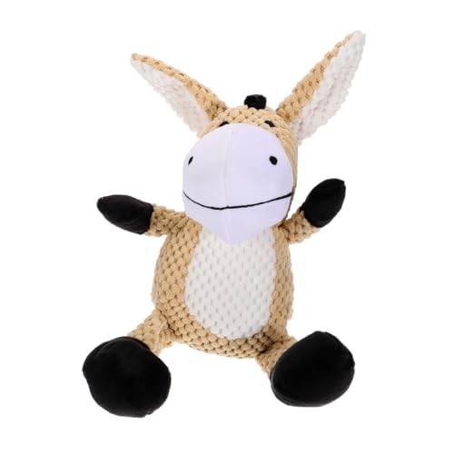 TOYANDONA Bissbeständiges Plüschspielzeug Hund quietschend Backenzahnspielzeug für kleine Haustiere Haustierbedarf Welpe Welpen-Essentials Beißspielzeug Plüsch-Hündchen- Cord von TOYANDONA