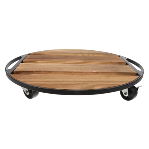 TOYANDONA Blumentopf Basis Pflanzen Rollständer Blumentopf Mover Pflanzenwagen Mit Rädern Pflanzenständer Mit Rädern Pflanzen Dolly Mit Rädern Runder Pflanzen Mover Robuster von TOYANDONA
