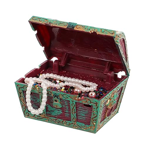 TOYANDONA Box Aquarium Schatztruhe Netz Aquarium Schatz Schmuck Wasser Aquarium Schatz Ornament Aquarium Schatz Pool Dekoration Aquarium Versteck Rot Harz Und Kunststoff von TOYANDONA