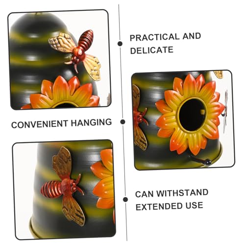 TOYANDONA Box Eisen Biene Ornament Nest Vogel Dekoration Park Ornament Metall von TOYANDONA