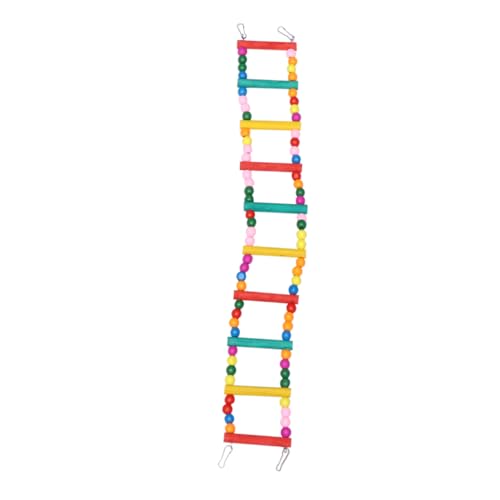 TOYANDONA Bunte Vogelleiter mit Perlen für Papageien und Wellensittiche Holz Kletterleiter für Kleine Vögel Sicheres Kletterspielzeug für Training und Beschäftigung TOYANDONA Bunte Vogelleiter mit Perlen für Papageien und Wellensittiche Holz Kletterleiter für Kleine Vögel Sicheres Kletterspielzeug für Training und Beschäftigung von TOYANDONA