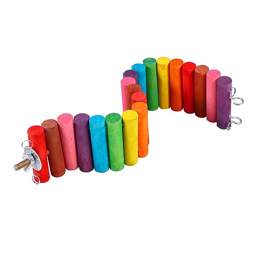 TOYANDONA Buntes Holz Spielplatz Seesaw Brücke für Hamster Meerschweinchen Mäuse Kleintiere Kauspielzeug und Ruheplatz TOYANDONA Buntes Holz Spielplatz Seesaw Brücke für Hamster Meerschweinchen Mäuse Kleintiere Kauspielzeug und Ruheplatz von TOYANDONA