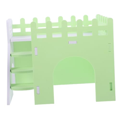 TOYANDONA Buntes Kleintierhaus mit Rampe Sicheres Meerschweinchen Versteck Hamster Villa mit Glatten Kanten Geräumiges Nagerhäuschen für Gemütlichen Schlafkomfort Langlebiges Spiel Ruhehaus von TOYANDONA