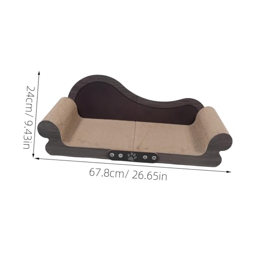TOYANDONA Cat Scratching Couch aus Robustem Wellpappe-Material Kratzfest und Verschleißarm Großzügige Liegefläche zum Dehnen Schützt Möbel vor Kratzschäden für Indoor-Katzen Einfache von TOYANDONA