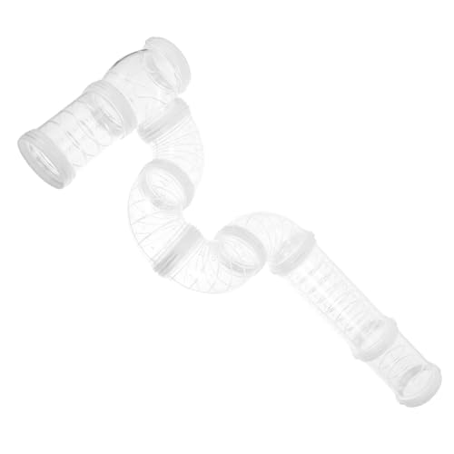 TOYANDONA DIY Hamstertunnel Set Transparent Leichtes Spielrohr für Kleine Tiere Erweiterbarer Außentunnel für Bewegung und Beschäftigung Geeignet für Hamster Mäuse Ratten von TOYANDONA