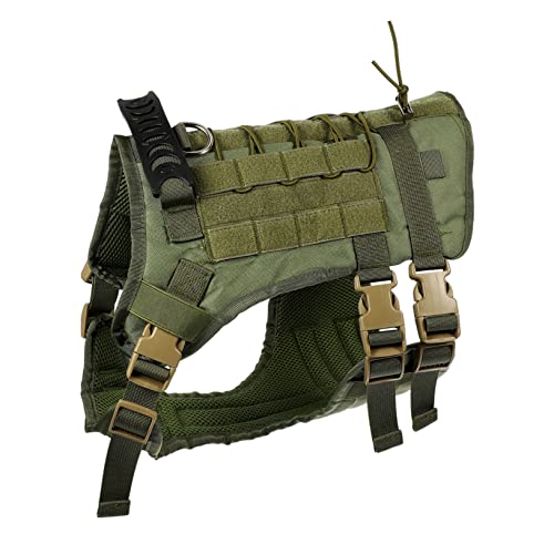 TOYANDONA Deutsche schäferhund Taktische Weste Hundeliebhaber hundegurt Hundetraining Geschirr dogcarrier hundetragegurt für Größe Jagd Hundegeschirr deutsche schäferweste Oxford-Stoff Green von TOYANDONA