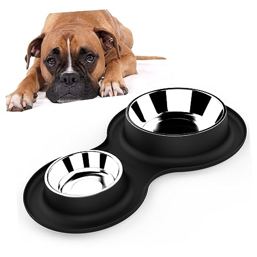 TOYANDONA Doppelschüssel für Haustiere Rutschfester Futternapf Silikonbasis für Wasser und Futter Katzen und Welpen TOYANDONA Doppelschüssel für Haustiere Rutschfester Futternapf Silikonbasis für Wasser und Futter Katzen und Welpen von TOYANDONA
