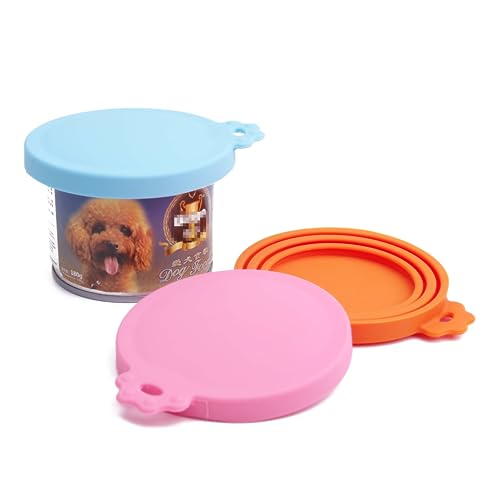 TOYANDONA Dosen Deckel Für Haustierfutter Pack Orange Wiederverwendbare Abdeckung Für Kleine Und Große Dosen Schützt Verderb Und Austrocknung von TOYANDONA