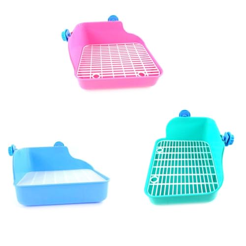 TOYANDONA Ecktoilette für Kleintiere mit Spitze für Babykaninchen Chinchillas Kleine Meerschweinchen und Frettchen Langlebiger und Praktischer Lacework Potty Trainer zur Zufällige Farbe von TOYANDONA