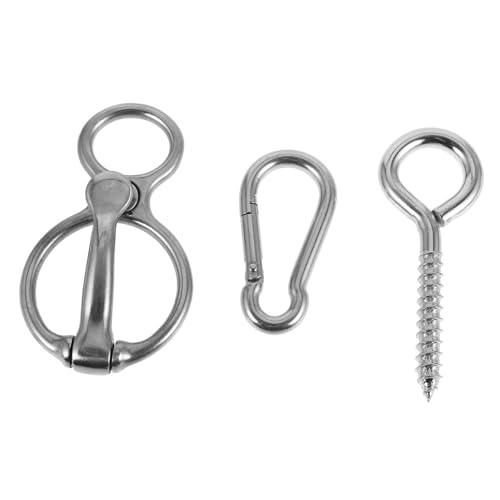 TOYANDONA Anbindering Für Pferde Aus Edelstahl Mit Schnellverschlussschnalle Und Ösenschraube Pferdehalfter-zubehör Für Stall Und Training Stabil Und Sicher Silberfarben TOYANDONA Anbindering Für Pferde Aus Edelstahl Mit Schnellverschlussschnalle Und Ösenschraube Pferdehalfter-zubehör Für Stall Und Training Stabil Und Sicher Silberfarben von TOYANDONA