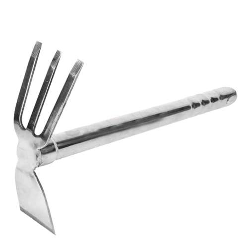 TOYANDONA Edelstahlhacke Gartenpflanzung Kultivierung Jäten Hod Hoes Schaufeln Yard Tool Blumenzucht Hacke Boden Grabwerkzeug Silber TOYANDONA Edelstahlhacke Gartenpflanzung Kultivierung Jäten Hod Hoes Schaufeln Yard Tool Blumenzucht Hacke Boden Grabwerkzeug Silber von TOYANDONA
