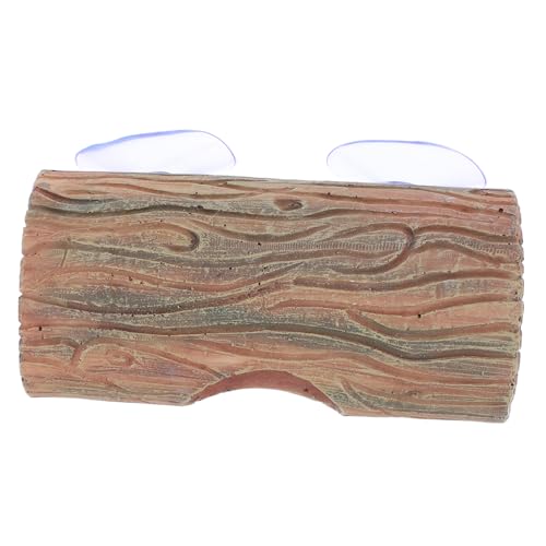 TOYANDONA Eidechsenbaumloch-versteck Gecko Versteckt Sich Reptilienprotokoll Verstecken Aquarium Höhle Reptilienversteck Zubehör Für Geckobecken Bartagame Höhle Aquariumhöhle Coffee Harz von TOYANDONA