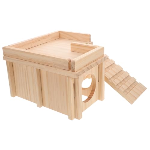 TOYANDONA Eidechsenlebensraum Eidechsen-kletterrampe Plattform Zum Sonnenbaden des Bärtigen Drachen Sonnenplattform Für Bartagamen Leopardgecko Verstecken Bartagame Käfig Light Brown Hölzern von TOYANDONA