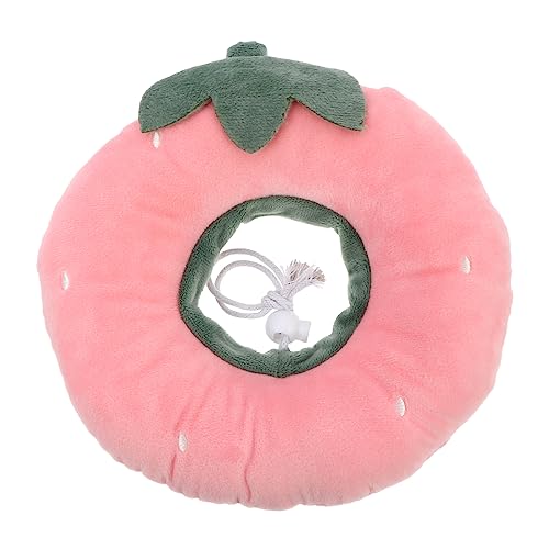 TOYANDONA Elizabeth Circle Cat Weiches Kätzchenhalsband Nach Donut Anzügen Fellpflege Namensschild Anti Leck Halsband Hundehalsband Rosa Plüsch von TOYANDONA