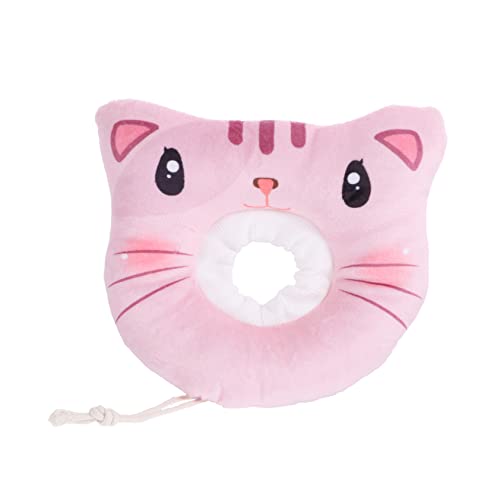 TOYANDONA Elizabeth-Kragen einstellbar Haustier nach Katze Donut-Katzenhalsband Name -Erholungskegel Genesungshalsband für Welpe Kätzchen PP Baumwolle Rosa von TOYANDONA