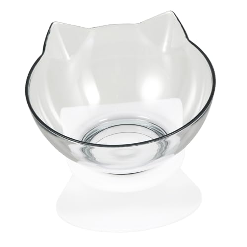 TOYANDONA Erhöhte Futterschale für Katzen Transparente Haustier Trinkschüssel für Bequemes Fressen für Katzen Welpen und Kätzchen von TOYANDONA