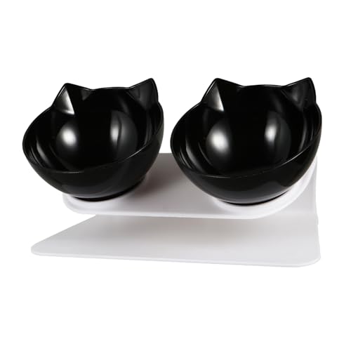 TOYANDONA Erhöhter Geneigter Katzennapf aus Kunststoff zur Halswirbelsäulenschutz Ergonomisch Geformte Futterschale für Katzen Erleichtert Fressen und Trinken Schwarz TOYANDONA Erhöhter Geneigter Katzennapf aus Kunststoff zur Halswirbelsäulenschutz Ergonomisch Geformte Futterschale für Katzen Erleichtert Fressen und Trinken Schwarz von TOYANDONA