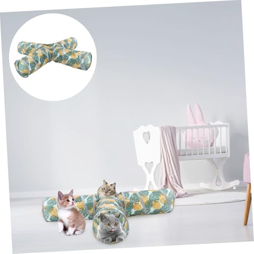 TOYANDONA Faltbarer Katzentunnel Spielröhre für Katzen und Kleintiere Leichtes Indoor zur Beschäftigung und Stressabbau Vielseitiges Versteck für Kätzchen Kaninchen und Hamster von TOYANDONA