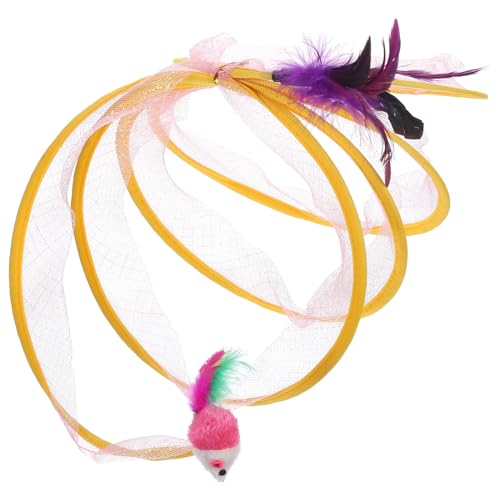 TOYANDONA Faltbarer Katzentunnel aus Elastischem Mesh Interaktives für Katzen Förmiger Rückzugsort mit Löchern für Spielspaß für Drinnen mit Buntem TOYANDONA Faltbarer Katzentunnel aus Elastischem Mesh Interaktives für Katzen Förmiger Rückzugsort mit Löchern für Spielspaß für Drinnen mit Buntem von TOYANDONA