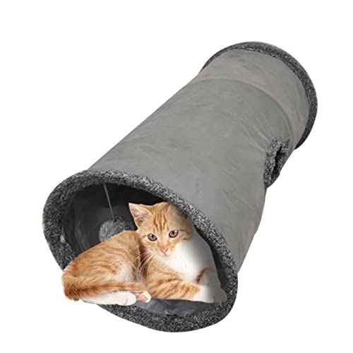 TOYANDONA Faltbarer Katzentunnel aus Mikrofaser Robustes Katzenbett und Spielhaus für Kätzchen Welpen und Kleine Haustiere S für Indoor und Outdoor Kompakt Verstaubar von TOYANDONA