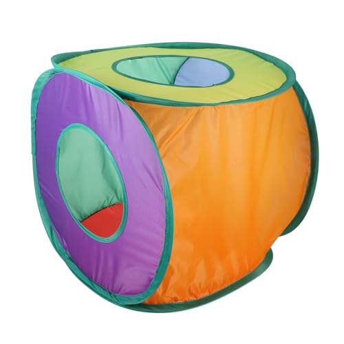 TOYANDONA Faltbarer Katzentunnel aus Strapazierfähigem Material Interaktives für Katzen Bunter Faltbarer Spieltunnel für Katzen Drinnen und Draußen von TOYANDONA