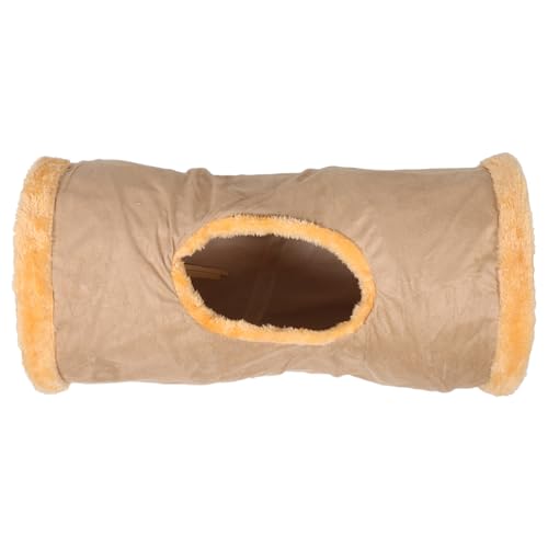 TOYANDONA Faltbarer Katzentunnel aus Wildleder mit Interaktivem Ball und Peepholes Zusammenklappbares für Katzen Kätzchen und Kleine Haustiere für Indoor und Outdoor Spielaktivitäten TOYANDONA Faltbarer Katzentunnel aus Wildleder mit Interaktivem Ball und Peepholes Zusammenklappbares für Katzen Kätzchen und Kleine Haustiere für Indoor und Outdoor Spielaktivitäten von TOYANDONA