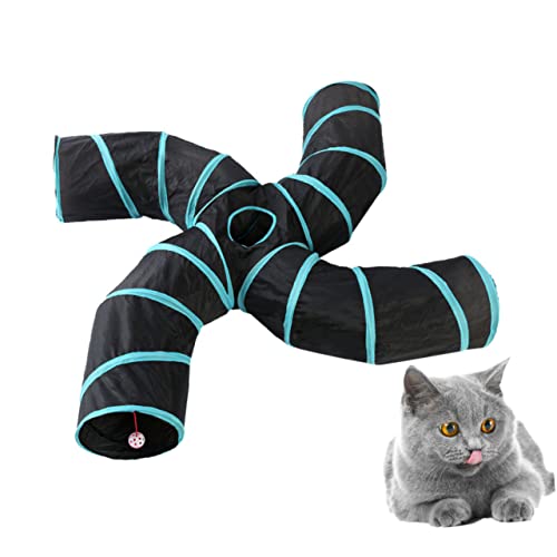 TOYANDONA Faltbarer Katzentunnel für Katzen Interaktives S Förmiger Tunnel für Haustiere Perfektes Katzenspielzeug für Stundenlangen Spaß und Bewegung Platzsparend und Kreativ von TOYANDONA