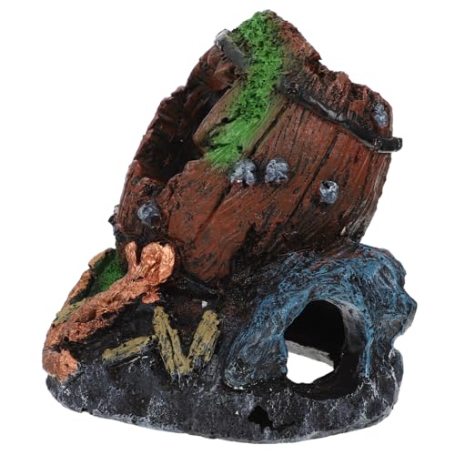 TOYANDONA Fischtank Dekoration Harz Weinfass Figur für Aquarien Langlebiges Aquarium Ornament zur Schaffung Naturnahen Umgebung für Fische und Versteck TOYANDONA Fischtank Dekoration Harz Weinfass Figur für Aquarien Langlebiges Aquarium Ornament zur Schaffung Naturnahen Umgebung für Fische und Versteck von TOYANDONA