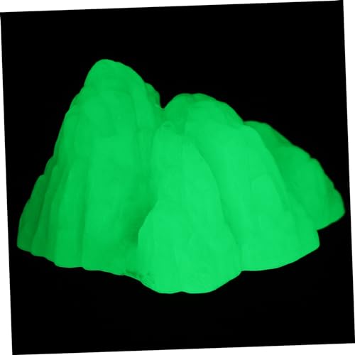 TOYANDONA Fluoreszierende Steingartenlandschaft Ornamente Für Pflanzen Aquarienanlage Groß Zubehör Für Aquarien Aquarium-Statue Gefälschter Fisch Kernstück Light Green Plastik von TOYANDONA