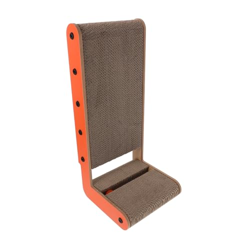 TOYANDONA Förmiger Katzenkratzbaum aus Stabilem Wellpappe Material mit Glocke Vertikaler Kratzschutz für Indoor Katzen Platzsparend und Robust Schutz von Möbeln von TOYANDONA