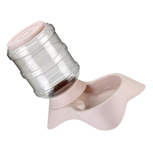 TOYANDONA Futterautomat Essen Gravity Cat Feeder Katzenwasserschale aufdecken Futterspender für Katzen klein Futternapf für Katzen Katzenfutter Haustier -Feeder Plastik Beige von TOYANDONA