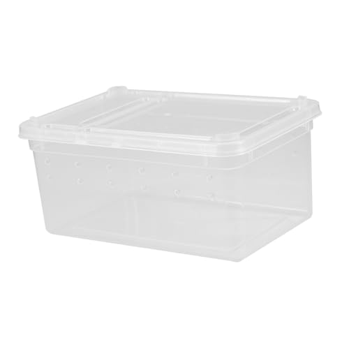 TOYANDONA Reptilien Futterbox Für Schlangen Spinnen Und Geckos Tragbarer Kunststoff Inkubator Mit Belüftung Kompakte Zuchtbox Für Reptilien Transparentes Habitat Gehege Für Eidechsen Und von TOYANDONA