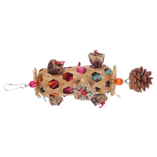 TOYANDONA Futterkorbspielzeug Nahrungssuche Vogelspielzeug für Sittiche Papageienzubehör zerkleinern Vogel Papageien Papageienspielzeug Hängespielzeug für Vogelfutter hölzern TOYANDONA Futterkorbspielzeug Nahrungssuche Vogelspielzeug für Sittiche Papageienzubehör zerkleinern Vogel Papageien Papageienspielzeug Hängespielzeug für Vogelfutter hölzern von TOYANDONA