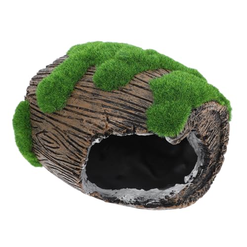 TOYANDONA Große Aquarien Deko Resin Fischversteck Höhle mit Natürlichem Design Betta Hideout Aquarium Barrel Ornament für Kleine Fische und Garnelen Sicher Robust Langlebig von TOYANDONA