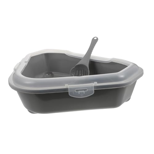 TOYANDONA Große Halboffene Katzenstreubox mit Hohem Spritzgeschützt und Geruchsreduzierend aus Robustem Material Einfach zu Reinigen für Katzen und Kätzchen Komfortable Katzentoilette für TOYANDONA Große Halboffene Katzenstreubox mit Hohem Spritzgeschützt und Geruchsreduzierend aus Robustem Material Einfach zu Reinigen für Katzen und Kätzchen Komfortable Katzentoilette für von TOYANDONA