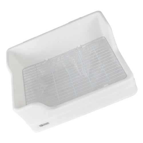 TOYANDONA Große Kaninchen Toilette mit Funktion Separater Abnehmbarer Toiletteneinsatz Langlebiges Material für Kaninchen Hamster und Kleine Haustiere Hygienisch und Leicht zu Reinigen von TOYANDONA