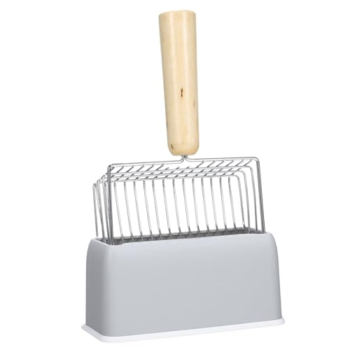 TOYANDONA Große Katzentoilettenschaufel mit Holzgriff Langlebig aus Metall und Praktischem Aufbewahrungsständer Ergonomisch Gestaltet für Schnelles Katzenstreu Reinigen TOYANDONA Große Katzentoilettenschaufel mit Holzgriff Langlebig aus Metall und Praktischem Aufbewahrungsständer Ergonomisch Gestaltet für Schnelles Katzenstreu Reinigen von TOYANDONA