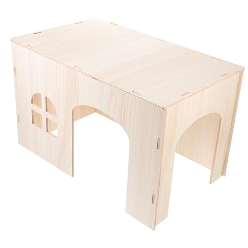TOYANDONA Großes Holzhaus für Kleintiere Natürliches Hamsterversteck mit Glatter Oberfläche Langlebiges Nager spielhaus Geeignet für Meerschweinchen Chinchillas Zwerghamster Bietet Sicheren TOYANDONA Großes Holzhaus für Kleintiere Natürliches Hamsterversteck mit Glatter Oberfläche Langlebiges Nager spielhaus Geeignet für Meerschweinchen Chinchillas Zwerghamster Bietet Sicheren von TOYANDONA