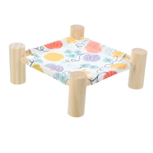 TOYANDONA Hängematte für Kleintiere Waschbares Hamsterbett Hochgelegtes Meerschweinchenbett Gemütliches Schlafbett für Kaninchen Stilvolles Versteck für Kleine Haustiere von TOYANDONA