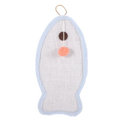 TOYANDONA Hängende Katzekratzmatte aus Robustem Sisal Kratzfestes Katzenkratzbrett Walblau Großes Kratzspielzeug zur Krallenpflege und Beschäftigung für Katzen und Kätzchen von TOYANDONA