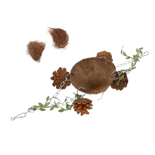 TOYANDONA Hängendes Kokosnuss Vogelnest für Papageien Natürliche Schaukel für und Spiel Zubehör für Kleine Vögel Fördert Erkundung und TOYANDONA Hängendes Kokosnuss Vogelnest für Papageien Natürliche Schaukel für und Spiel Zubehör für Kleine Vögel Fördert Erkundung und von TOYANDONA