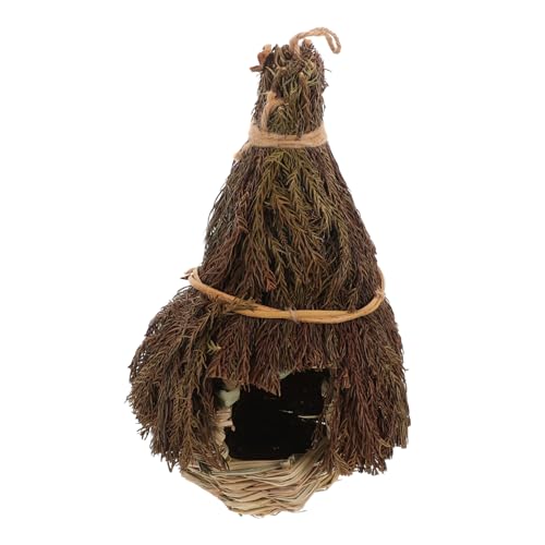 TOYANDONA Hängendes Vogelhaus aus Handgewebtem Gras Rustikales Nistplatz für Kleine Vögel Dekoratives Vogelnest für Garten und Zuhause Atmungsaktiv und TOYANDONA Hängendes Vogelhaus aus Handgewebtem Gras Rustikales Nistplatz für Kleine Vögel Dekoratives Vogelnest für Garten und Zuhause Atmungsaktiv und von TOYANDONA
